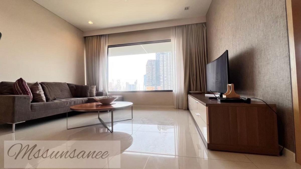 For RentCondoWitthayu, Chidlom, Langsuan, Ploenchit : Amanta Lumpini | 2 bedrooms for rent, spacious room, neatly decorated, nice to live in. Convenient location near the expressway and MRT.