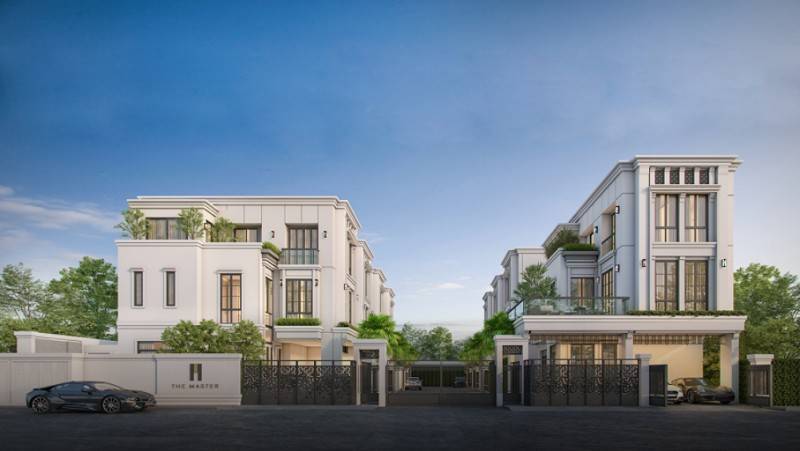 For SaleHouseKaset Nawamin,Ladplakao : ♦ LUXURY CLASS ♦ Single house 3 storey 4 beds | 54.30 sq.w. 409.25 sq.m. | near Index Living Mall 4 mins, The Walk 4 mins, KPIS International School 4 mins