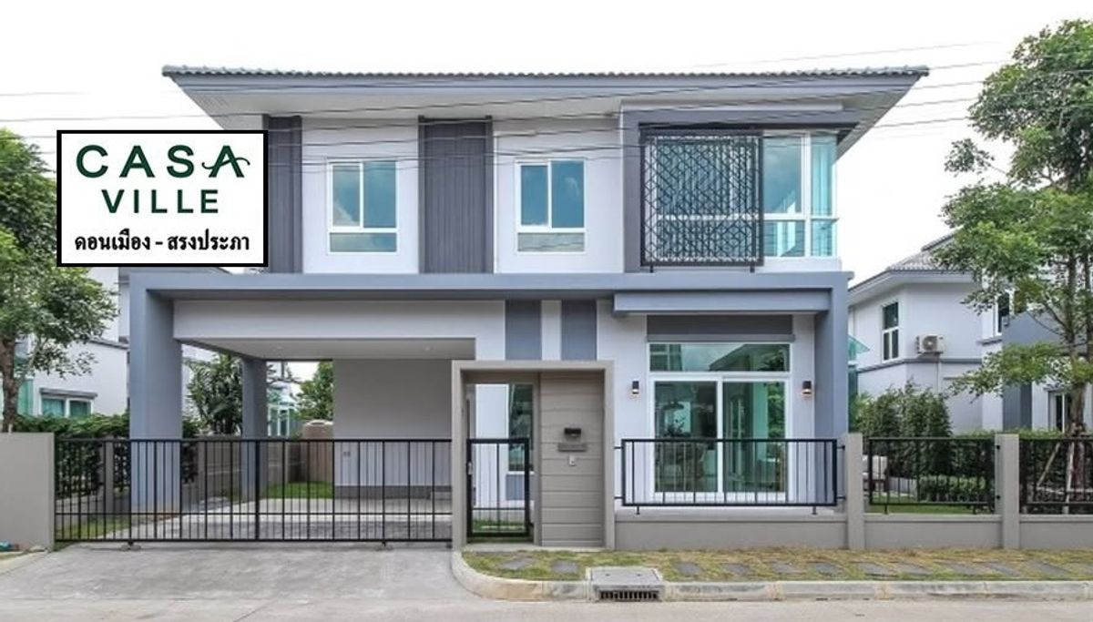 For RentHouseVipawadee, Don Mueang, Lak Si : For rent: 2-storey townhouse, Piemsuk Village, Tuscany, Tiwanon-Pakkret 22, Pakkret Bypass, Chaeng Watthana Road, near Pink Line, Chaeng Watthana Expressway