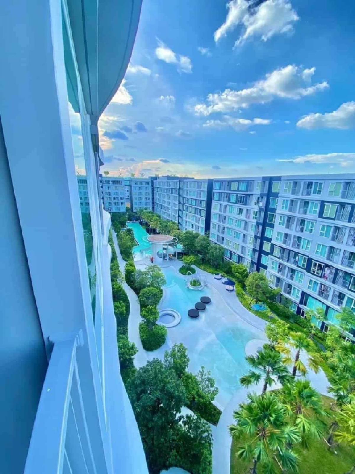 For RentCondoPathum Thani,Rangsit, Thammasat : 📣Open for reservation Kave town Island Condo next to Bangkok University, Building B, 8th floor, size 24.5 sq m, beautiful view, cool whirlpool. 🏊🏻‍♂️✨