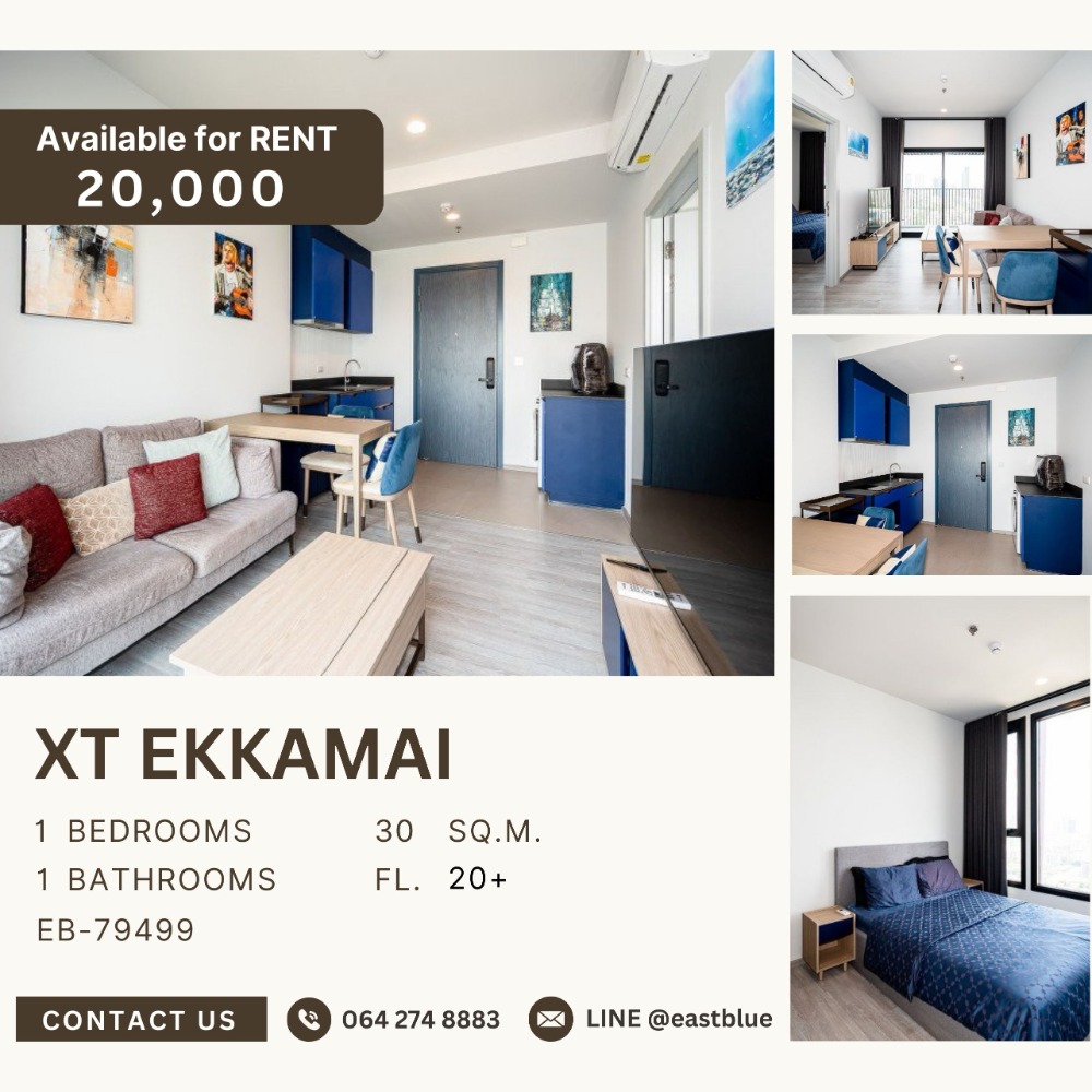 For RentCondoSukhumvit, Asoke, Thonglor : XT Ekkamai 1 Bed 1 Bath 20k