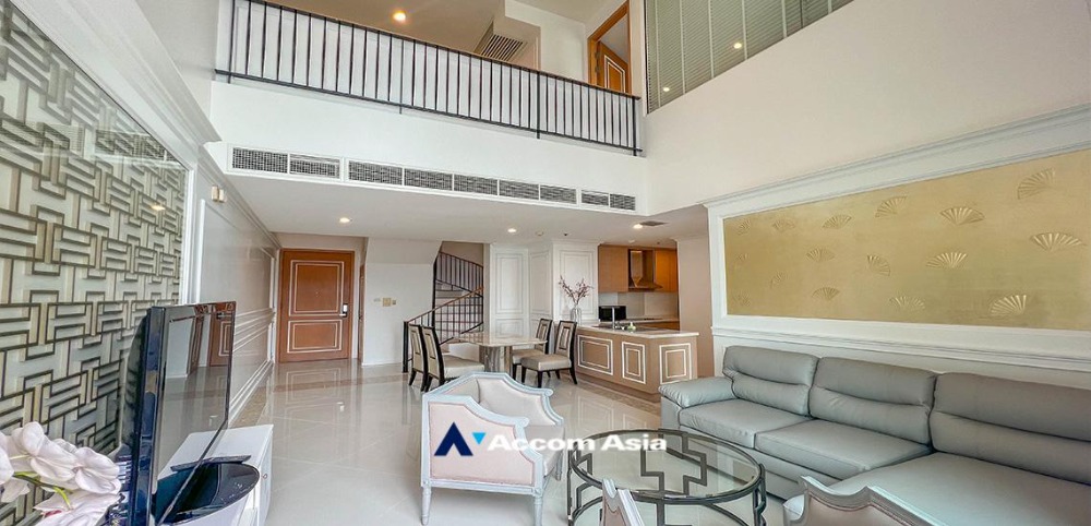 For RentCondoSathorn, Narathiwat : 🔼🔽 AccomA Double High Ceiling, Duplex Condo 2 Beds Condominium for Rent in Sathorn, BTS Chong Nonsi - BRT Sathorn at The Empire Place