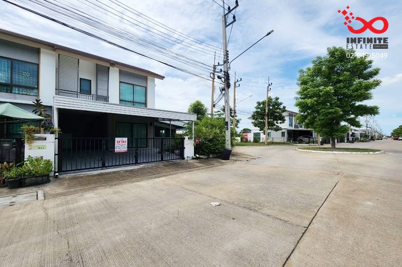 For SaleTownhousePathum Thani,Rangsit, Thammasat : For sale: 2-storey townhouse, Pruksa Prime 115, Rangsit-Khlong 3, last house on Rangsit-Nakhon Nayok Road