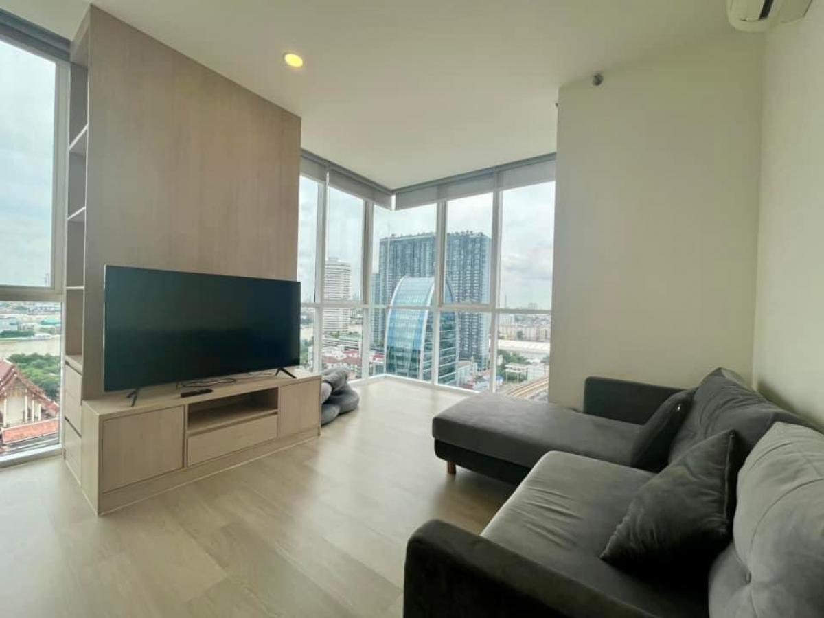 For SaleCondoPinklao, Charansanitwong : @6pm.property for sale De lapis Charan 81, beautiful room with furniture, Chao Phraya River view [PM1165]