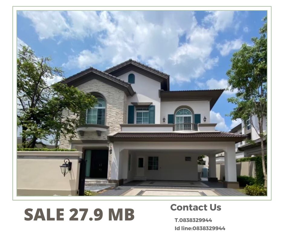 For SaleHouseKasetsart, Ratchayothin : 2-story detached house for sale, Nantawan Ramintra - Paholyothin 50, 278 sq m, ready to move in, with furniture Tel 0838329944 Id line:0838329944