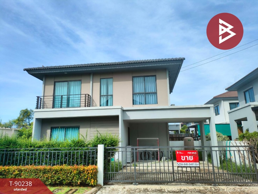 For SaleHouseChachoengsao : Single house for sale, Pave Village, Ban Pho-Chachoengsao, ready to move in.