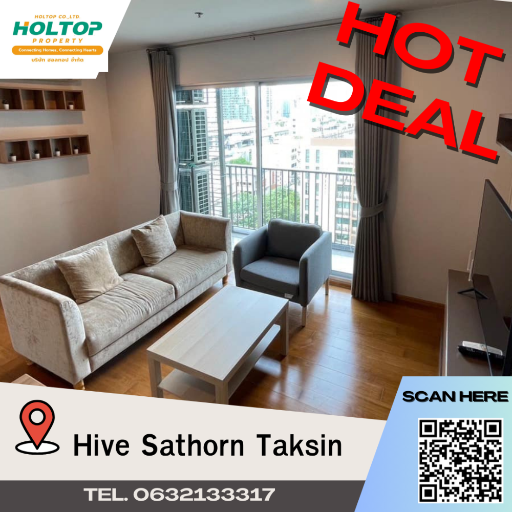 For RentCondoWongwianyai, Charoennakor : A193 for rent Hive Taksin Condominium