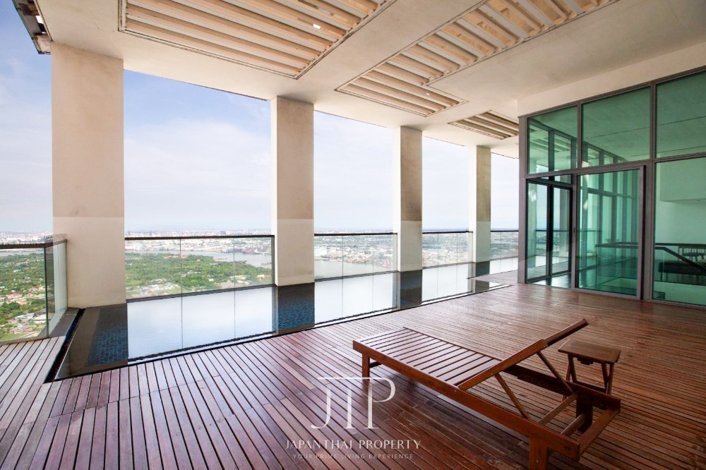 ให้เช่าคอนโดพระราม 3 สาธุประดิษฐ์ : *The Pano Rama3* Triplex penthouse with private pool, 541sqm 4bed unit for rent in Rama 3 area