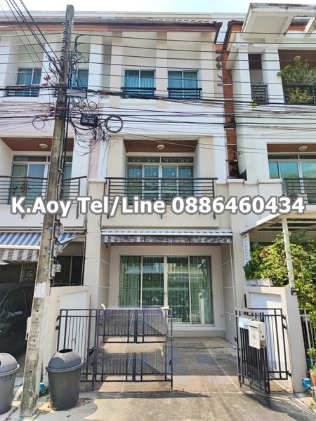 For RentTownhouseSeri Thai, Ramkhamhaeng Nida : For rent 3-storey townhome Baan Klang Muang The Paris Rama 9 - Ramkhamhaeng Krungthep Kreetha 7/Ramkhamhaeng 60