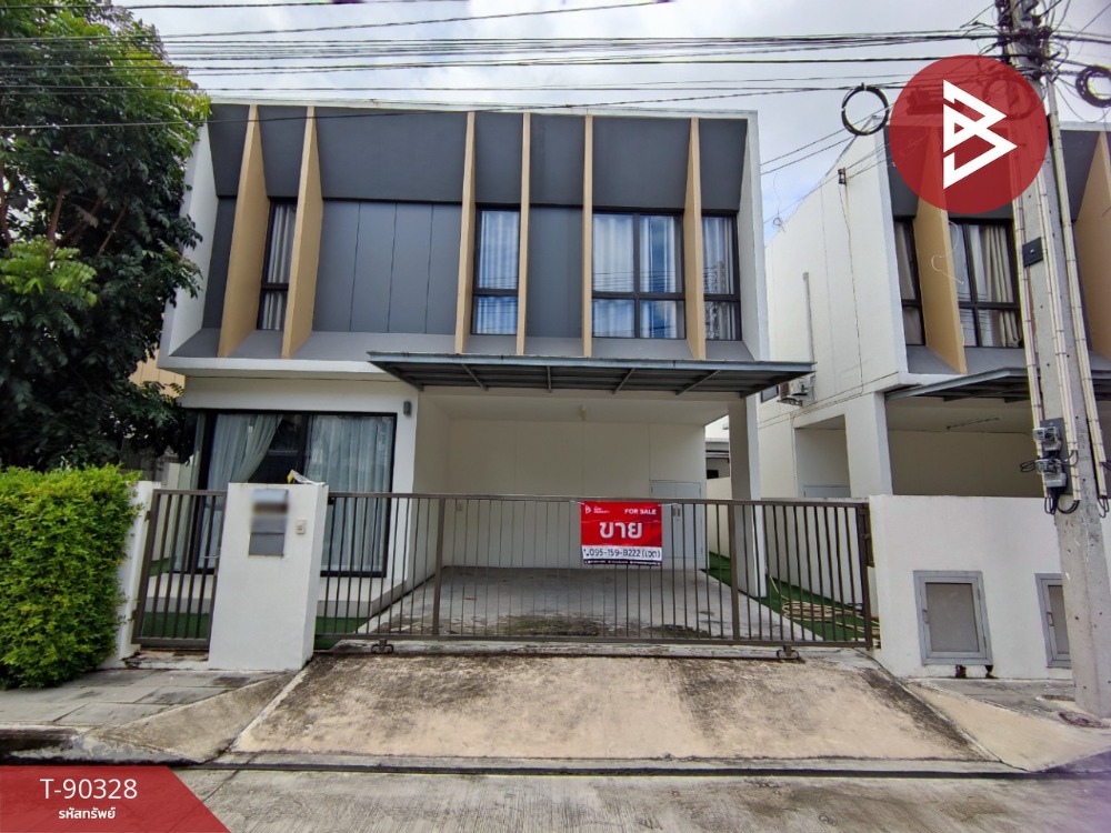 For SaleHousePattaya, Bangsaen, Chonburi : Semi-detached house for sale, AQ Shadi Chonburi-Bypass Village, Chonburi.