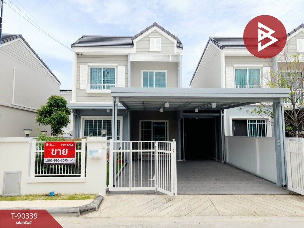 For SaleTownhouseBangna, Bearing, Lasalle : Single house for sale The Village Bangna-Wongwaen 4, Bang Phli, Samut Prakan, ready to move in.