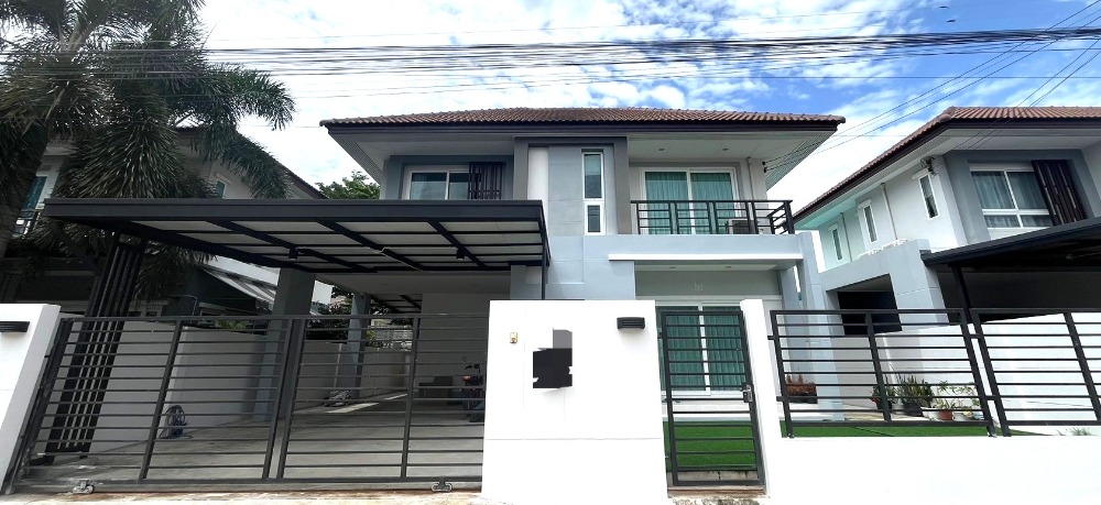 For SaleHousePathum Thani,Rangsit, Thammasat : For sale: 2-story detached house, The Loft Galleria Village, Phahonyothin-Lam Luk Ka, Khlong 3, area 50.9 sq m., 4 bedrooms, 2 bathrooms, main house, main road, beautifully decorated, ready to add a garage roof, good location, near BTS Khu Station. Wow!