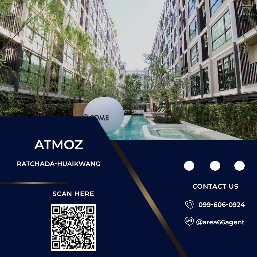 For SaleCondoRatchadapisek, Huaikwang, Suttisan : 🔥For sale!! Condo Atmoz Ratchada-Huaikwang