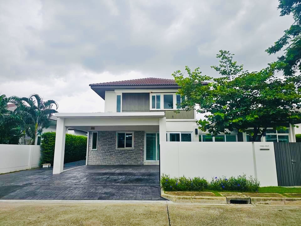 For SaleHouseEakachai, Bang Bon : For sale: large single house, beautiful house, size 103 sq m, Manthana, Wongwaen Bang Bon 4, Bang Bon District, Bangkok.