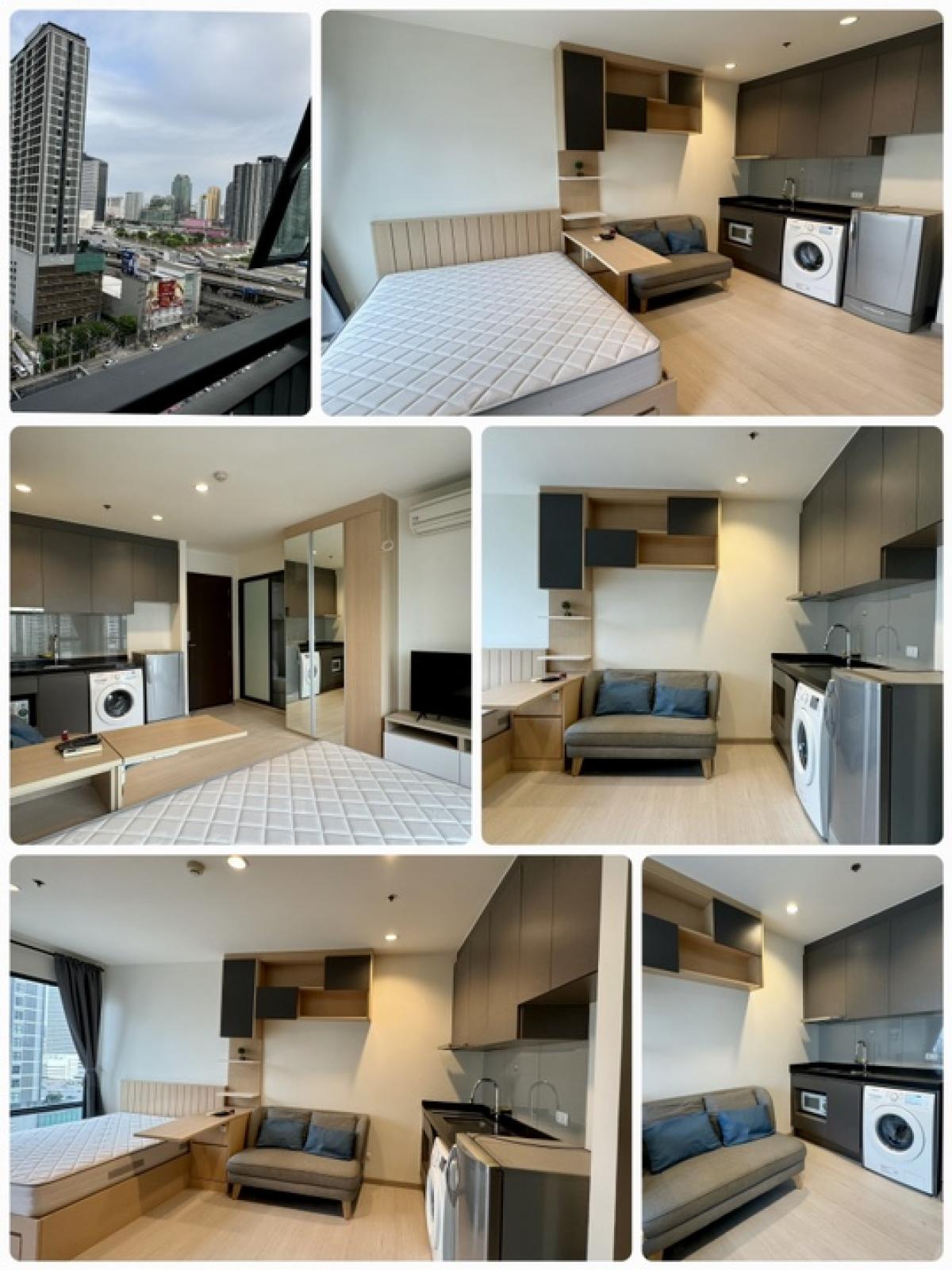 For RentCondoRama9, Petchburi, RCA : ❌❌❌ Already reserved ❌❌❌🟡Rhythm Asoke 1•MRT🚇Rama 9 ❇️Fully Furnished • Built IN•22 sq m•❇️14th floor