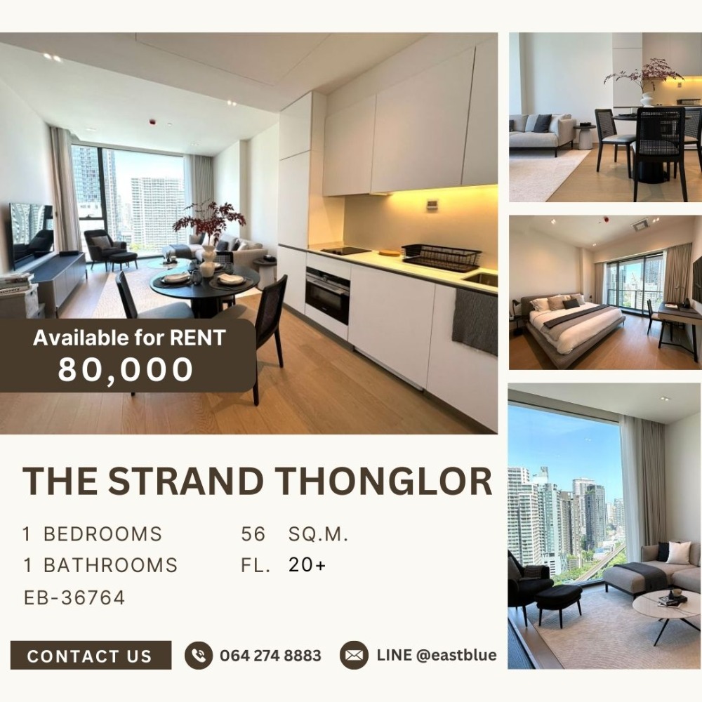 For RentCondoSukhumvit, Asoke, Thonglor : The Strand Thonglor 1 Bed Amazing city view, Facing west 80k per month