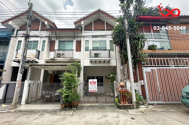 For SaleHouseKaset Nawamin,Ladplakao : Townhouse for sale, 2 floors, Ariya At Home Village, area 16.2 square wah, Soi Prasertmanukit 29, Intersection 2, Kaset-Nawamin Road, Lat Phrao