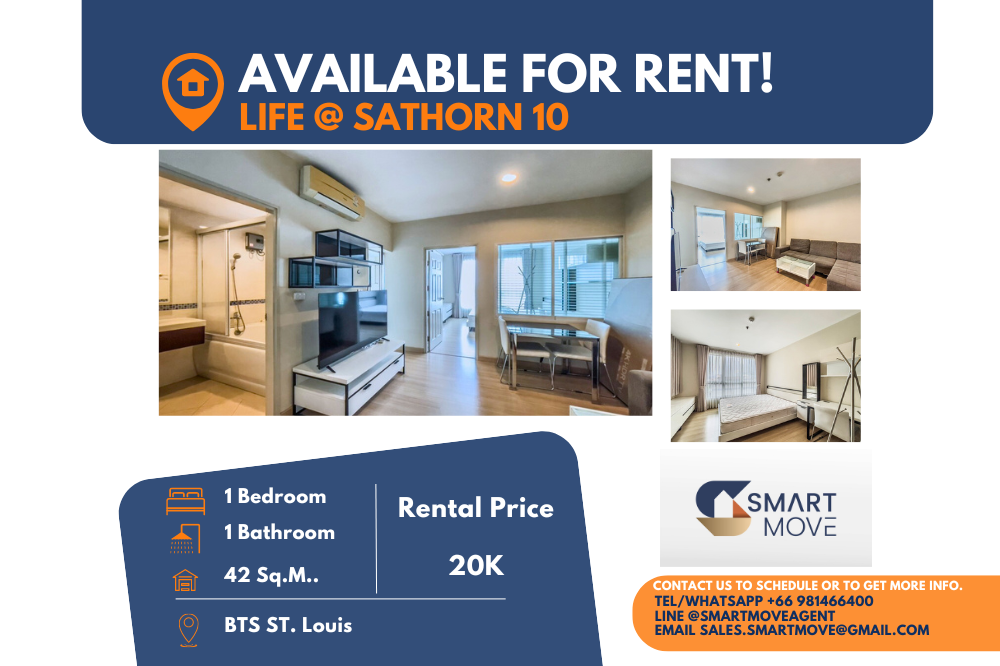 For RentCondoSathorn, Narathiwat : Code C20231100989..........Life @ Sathorn 10 for rent, 1 bedroom, 1 bathroom, furnished, ready to move in