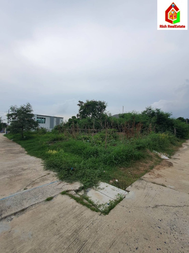 For SaleLandSamut Prakan,Samrong : Cheap square land for sale, Sricharoen Villa 24 Theparak Village, SricharoenVilla 24 Theparak, land area 400 sq m, empty land, beautiful plot, corner plot, near BTS Samrong and Srinakarin stations.