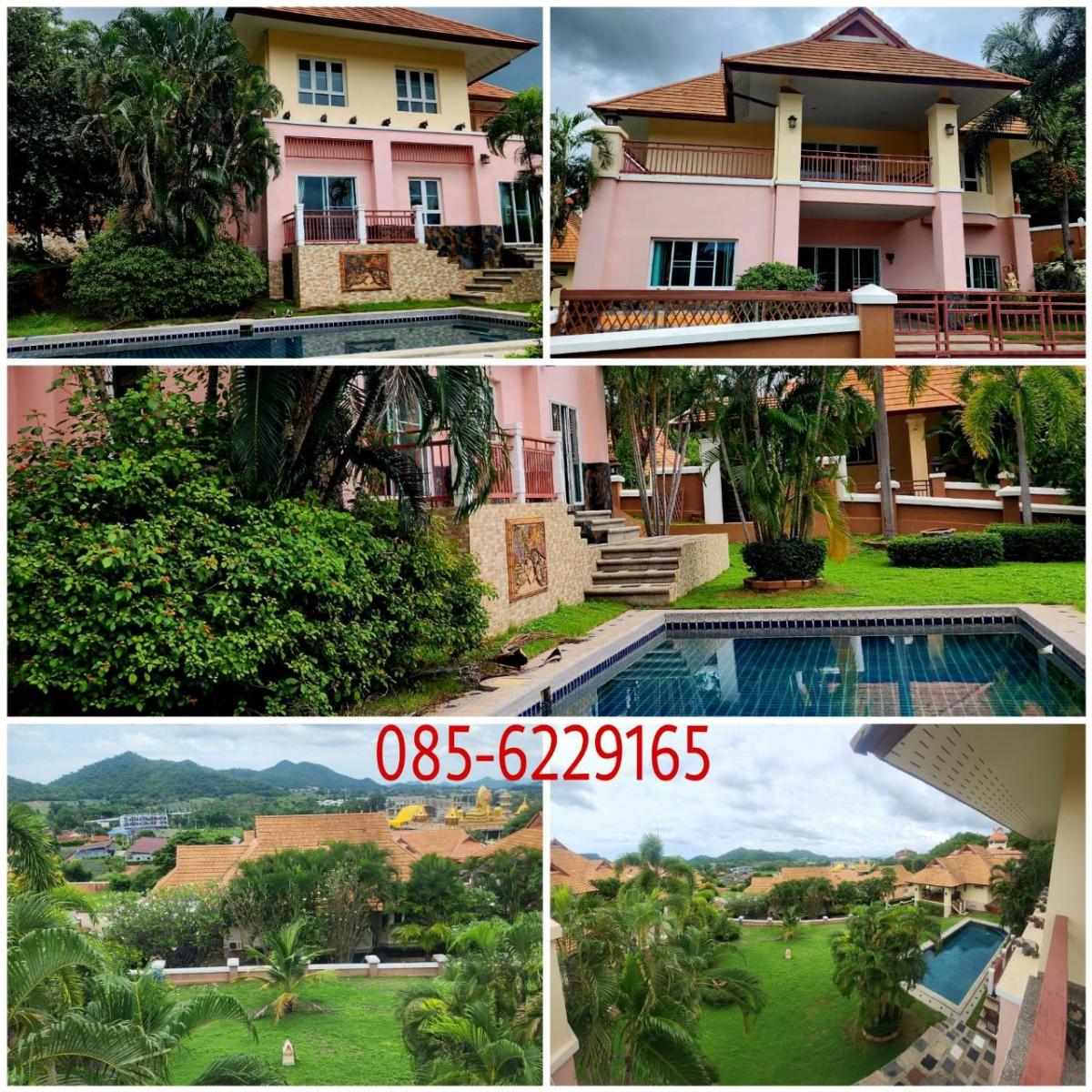 For SaleHouseHuahin, Prachuap Khiri Khan, Pran Buri : Large pool villa for sale - Emerald Height 9.7 million, free transfer, 234 sq m.