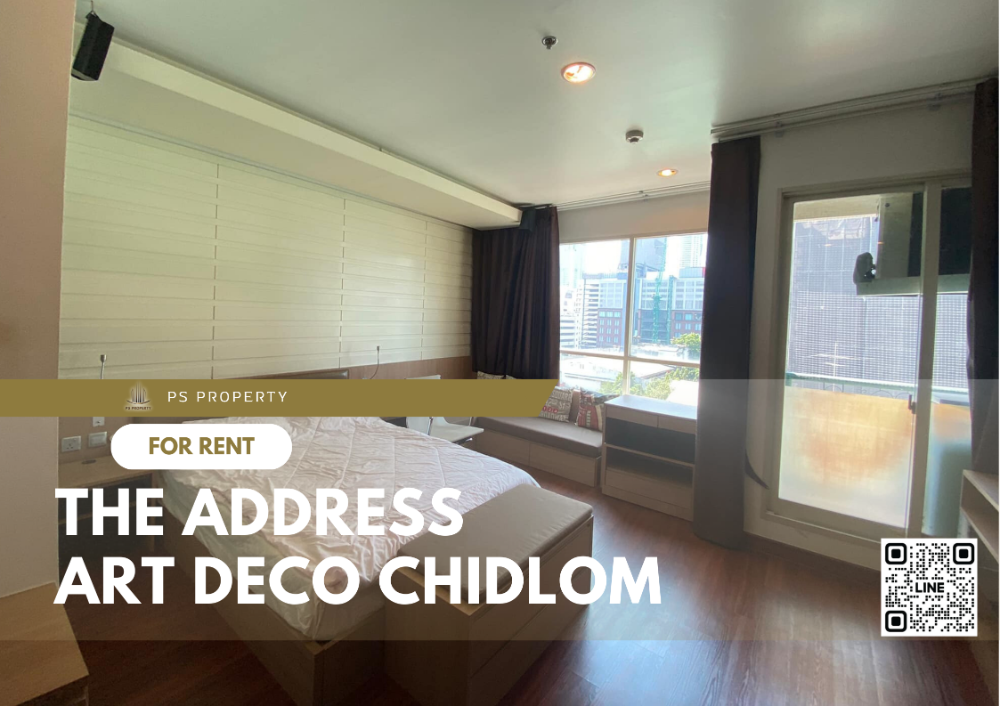 For RentCondoWitthayu, Chidlom, Langsuan, Ploenchit : For rent ✨ The Address Art Deco Chidlom ✨ near BTS Chidlom, complete with furniture and electrical appliances.