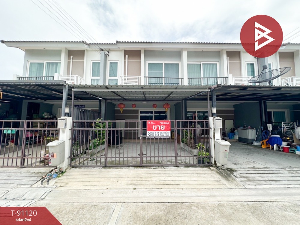 For SaleHousePattaya, Bangsaen, Chonburi : Townhouse for sale, Supalai Primo Bangsaen Village, Mueang, Chonburi, ready to move in