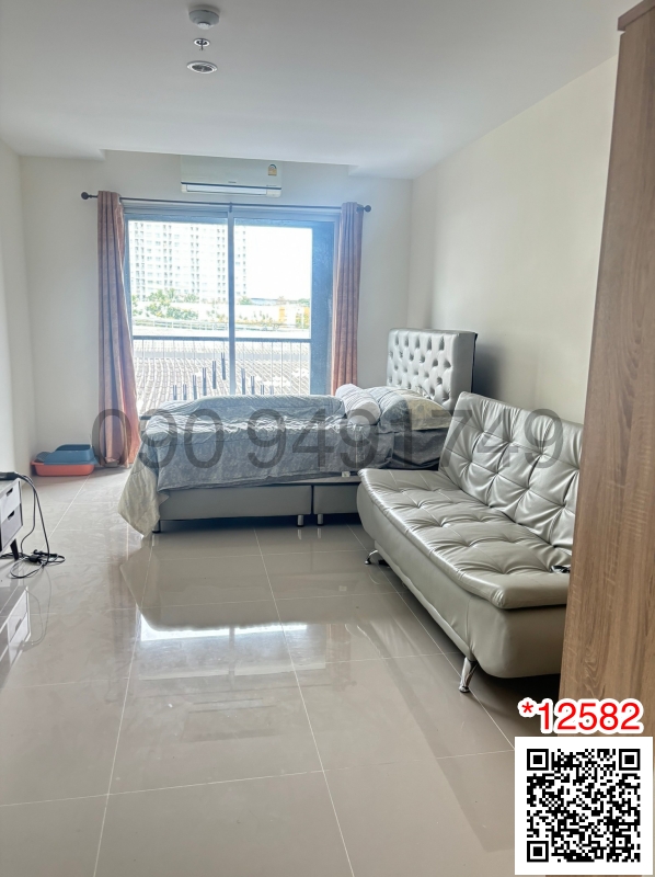 For SaleCondoPattanakan, Srinakarin : Condo for sale: Asakan Place Srinakarin, 2nd floor, studio room, size 30 sq m., near Airport Link Hua Mak Station