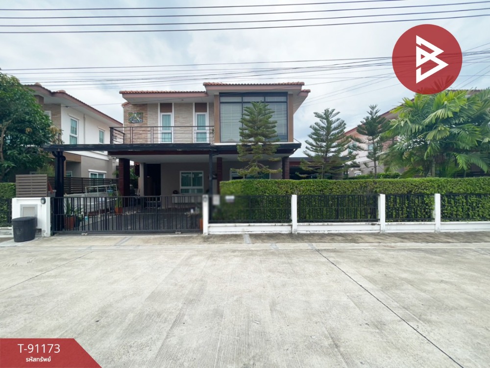 For SaleHouseSamut Prakan,Samrong : Single house for sale The Extenso Village, Bang Pla, Bang Phli, Samut Prakan