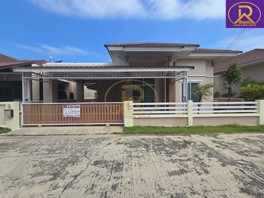 For SaleHousePattaya, Bangsaen, Chonburi : For Sale Single house of Maneerin Green Park Ang Sila Village, Samet , Mueang Chonburi