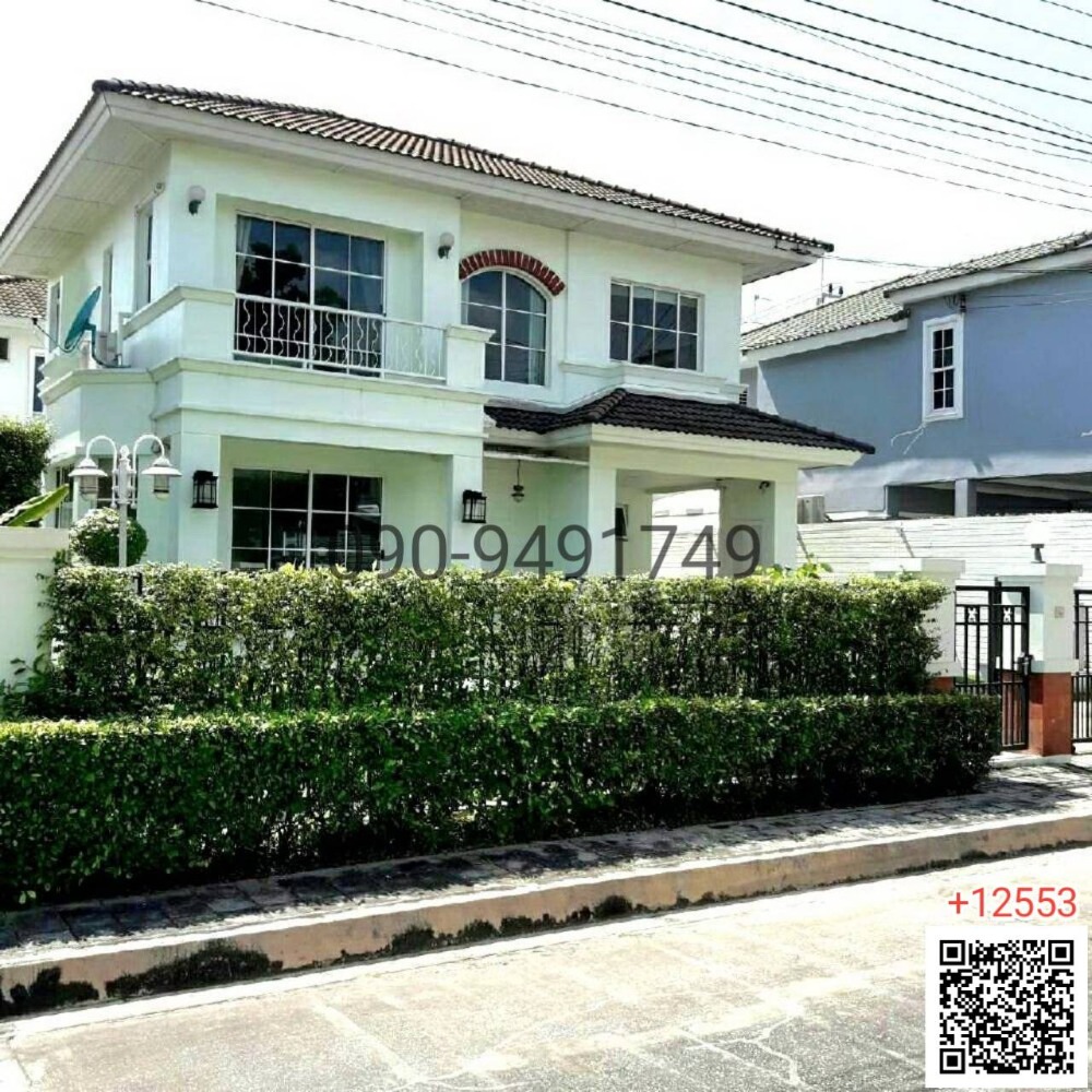 For RentHouseSeri Thai, Ramkhamhaeng Nida : Single house for rent, Manthana On Nut - Wongwaen 1, ready to move in.