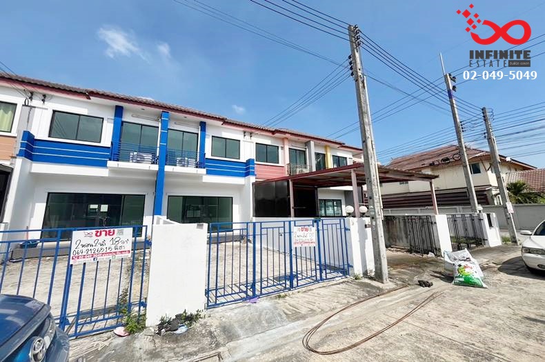 For SaleTownhouseChachoengsao : For sale and rent, 2-storey townhouse, area 18 square wah, Suwinthawong Residence, Suwinthawong Road