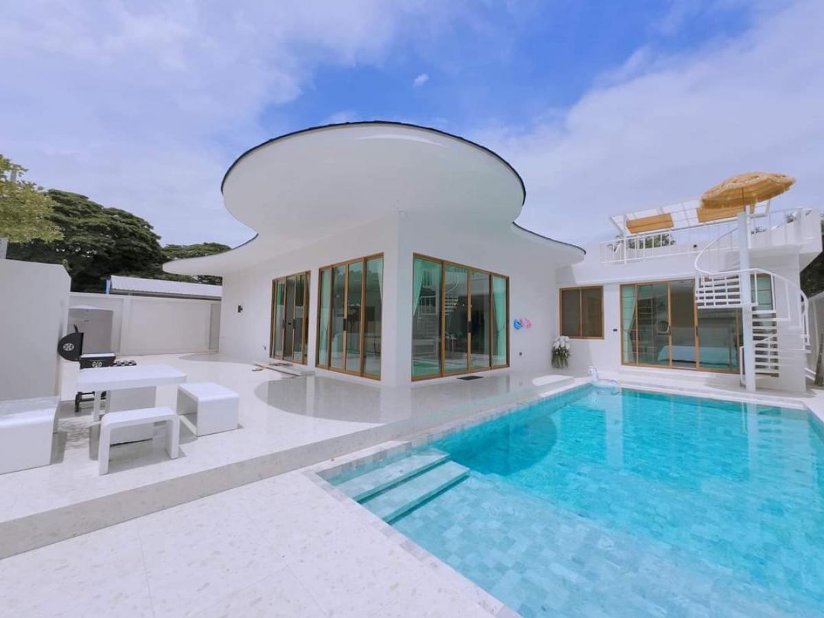 For SaleHousePattaya, Bangsaen, Chonburi : A newly built, very large house #Empty house, no furniture 📣📣 Plus 6 air conditioners 🏖️ Price 29,900,000 baht