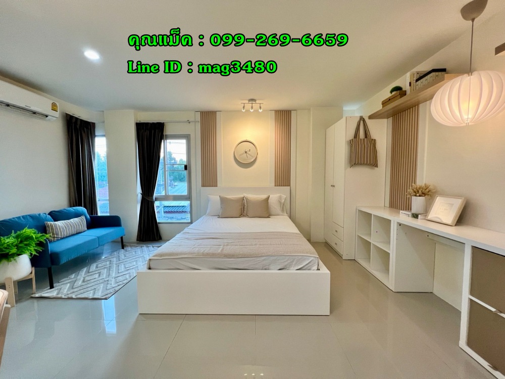 For SaleCondoMin Buri, Romklao : Tel. 099-269-6659 For Sale Condo Asakan City Ramkhamhaeng @Lotus Sukhaphiban 3, Studio Room 3rd floor, Corner Unit, Fully furnished, Ready to move in