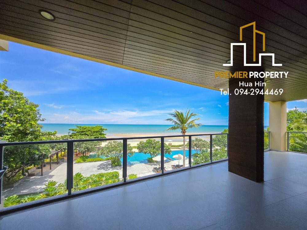 For SaleCondoCha-am Phetchaburi : -3 bedrooms beachfront unit for sale at Chaam Thew Talay Aquamarine