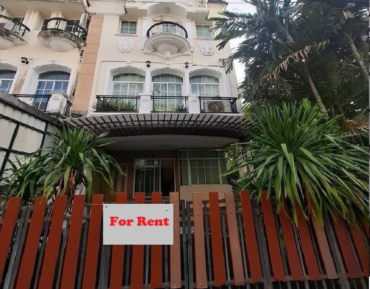 For RentTownhouseSeri Thai, Ramkhamhaeng Nida : For Rent, 3-storey townhouse for rent, corner unit, The Metro Rama 9 project / Fully furnished / Ready to live in