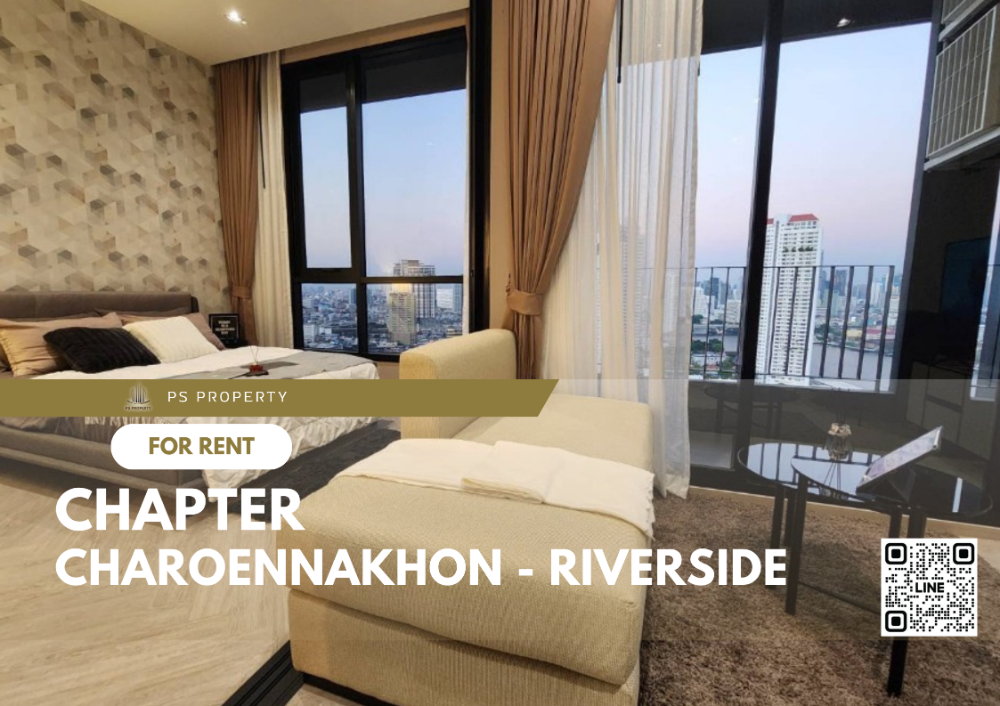 For RentCondoWongwianyai, Charoennakor : For rent 🔺Chapter Charoennakhon - Riverside 🔺 Complete furniture and electrical appliances, near BTS Saphan Taksin.