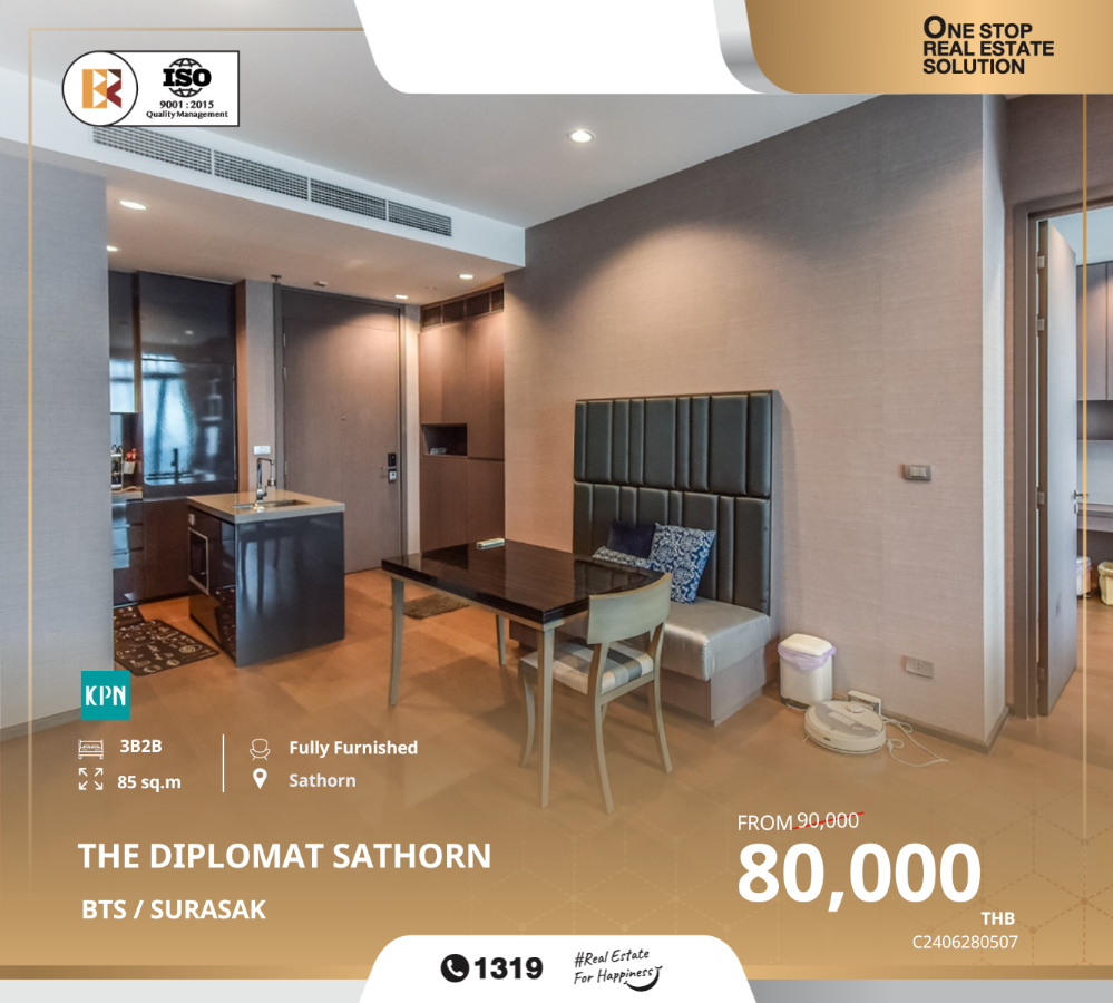 For RentCondoSathorn, Narathiwat : The Diplomat Sathorn, near BTS Surasak