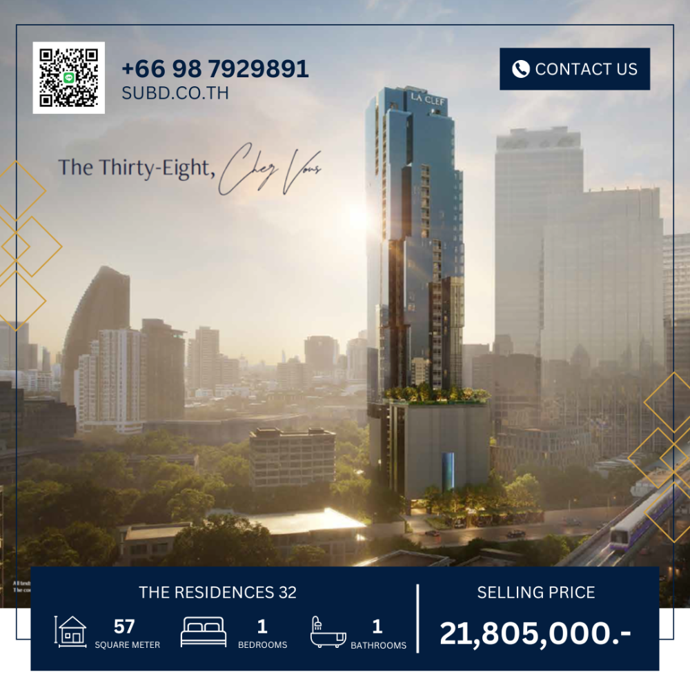 ขายคอนโดสุขุมวิท อโศก ทองหล่อ : The Residences 38 Bangkok for sell, nice unit in BEST Price, viewing call 0987929891