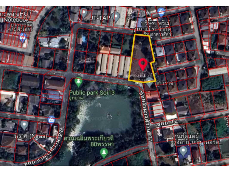 For SaleLandNonthaburi, Bang Yai, Bangbuathong : Land for sale, area 433 sq w., Soi Ngamwongwan 31, Intersection 13