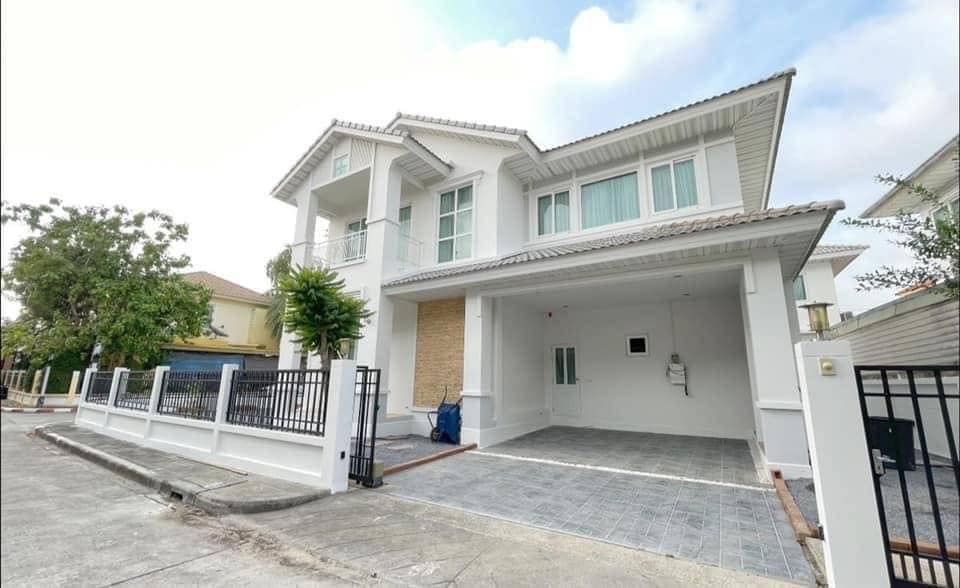 For SaleHouseLadkrabang, Suwannaphum Airport : For sale: 2-storey detached house, Perfect Place Sukhumvit 77-Suvarnabhumi, 78 sqw, 3 bedrooms, corner, newly renovated.