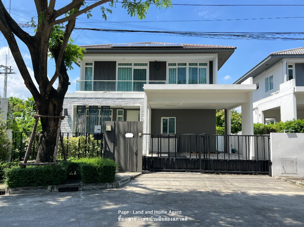 For RentHouseLadkrabang, Suwannaphum Airport : Detacthed house for rent, Manthana Onnut-Wongwaen 5, 4 bedrooms.