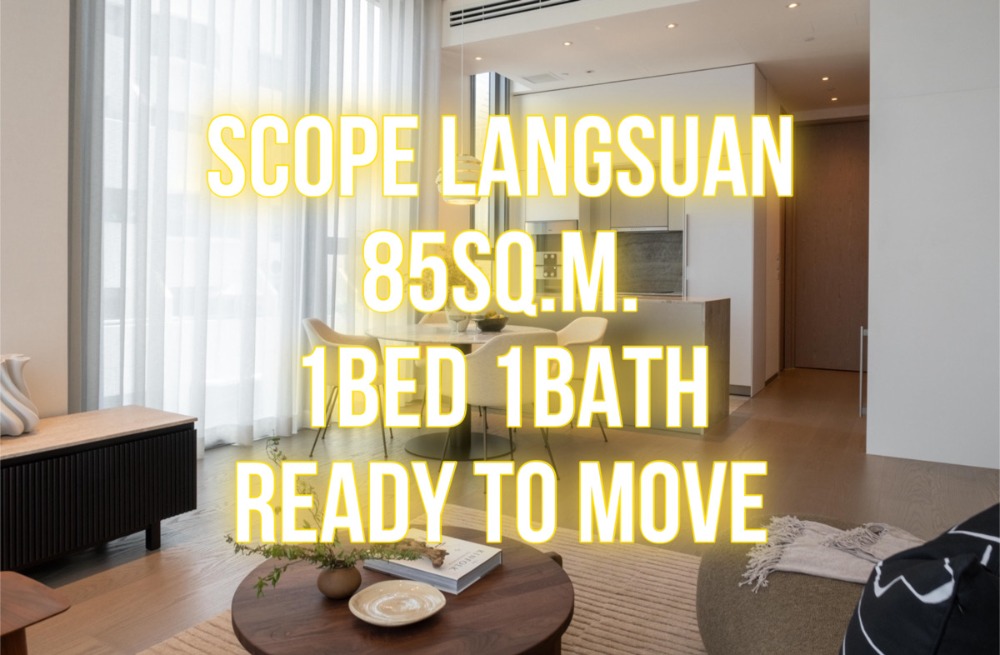 For SaleCondoWitthayu, Chidlom, Langsuan, Ploenchit : SCOPE Langsuan - 85 sq m., 1 bedroom, furnished, ready to move in 092-545-6151 (Tim)