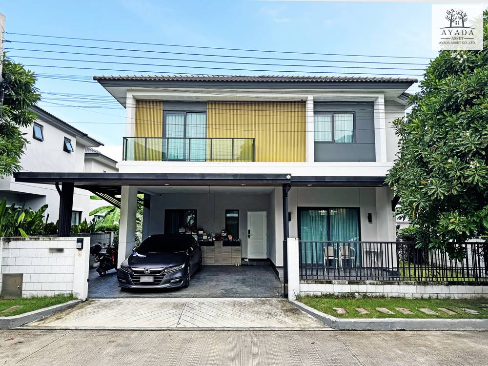 For SaleHouseLadkrabang, Suwannaphum Airport : Detached house the centro onnut-suvarnabhumi 4 bed 5 bath garden view