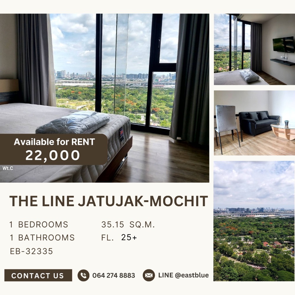 For RentCondoSapankwai,Jatujak : The Line Jatujak-Mochit, high floor room, beautiful view, not blocked, 22,000