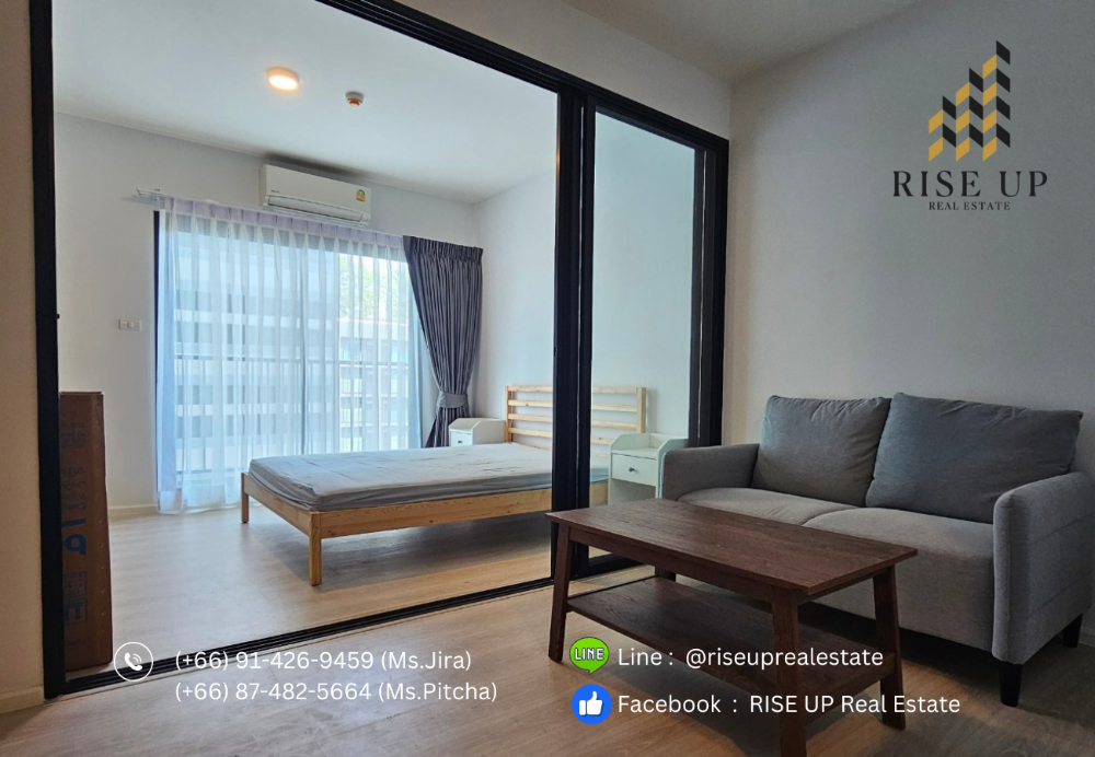 For RentCondoBangna, Bearing, Lasalle : For rent 📣 A space Mega Condo，1 Bedroom , 1 Bathroom , 26 sq. m. , 🔥 9,000 Baht/Month 🔥Brand new