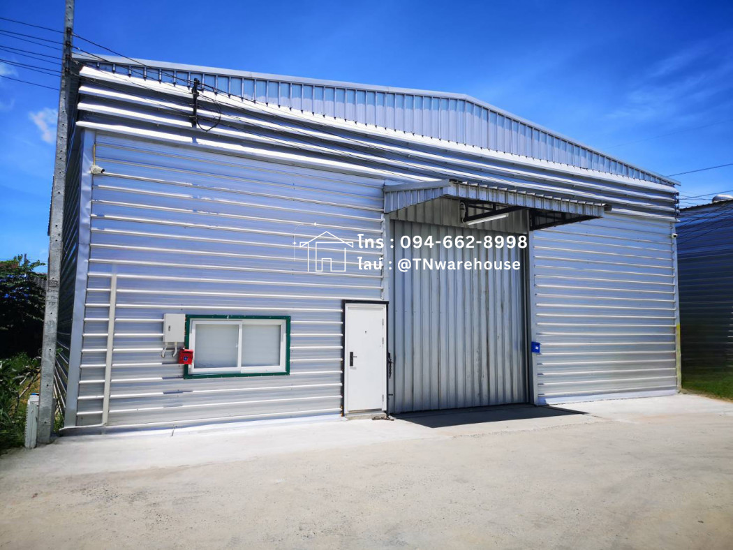 For RentWarehousePattaya, Bangsaen, Chonburi : Warehouse for rent, Pinthong Warehouse, Nongkham, Chonburi, 300 sq m, 63 sq wa, near industrial estate [ R12D ]