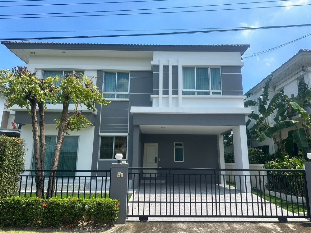 For SaleHouseLadkrabang, Suwannaphum Airport : Single house for sale, 50.3 sq.w., ready to move in, renovated, beautiful, no one in front of the house, with some furniture