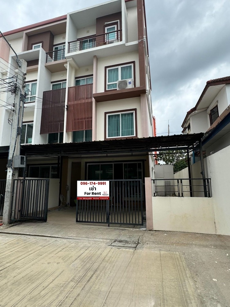 For RentHouseLadkrabang, Suwannaphum Airport : 🏡 Townhouse for rent, 4 floors, rent 35,000 baht, near Robinson Lat Krabang, near Suvarnabhumi Airport, vacant house, ready to move in