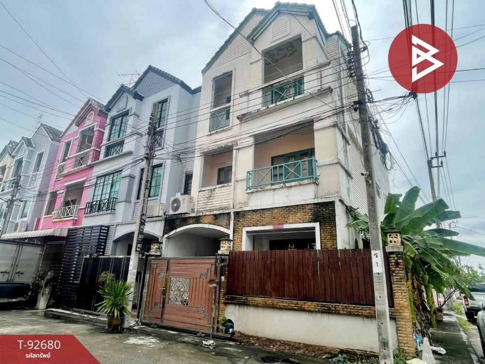 For SaleTownhouseRathburana, Suksawat : Townhouse for sale, Wisesuk Nakhon Village, Chao Phraya River, Phra Pradaeng, Samut Prakan