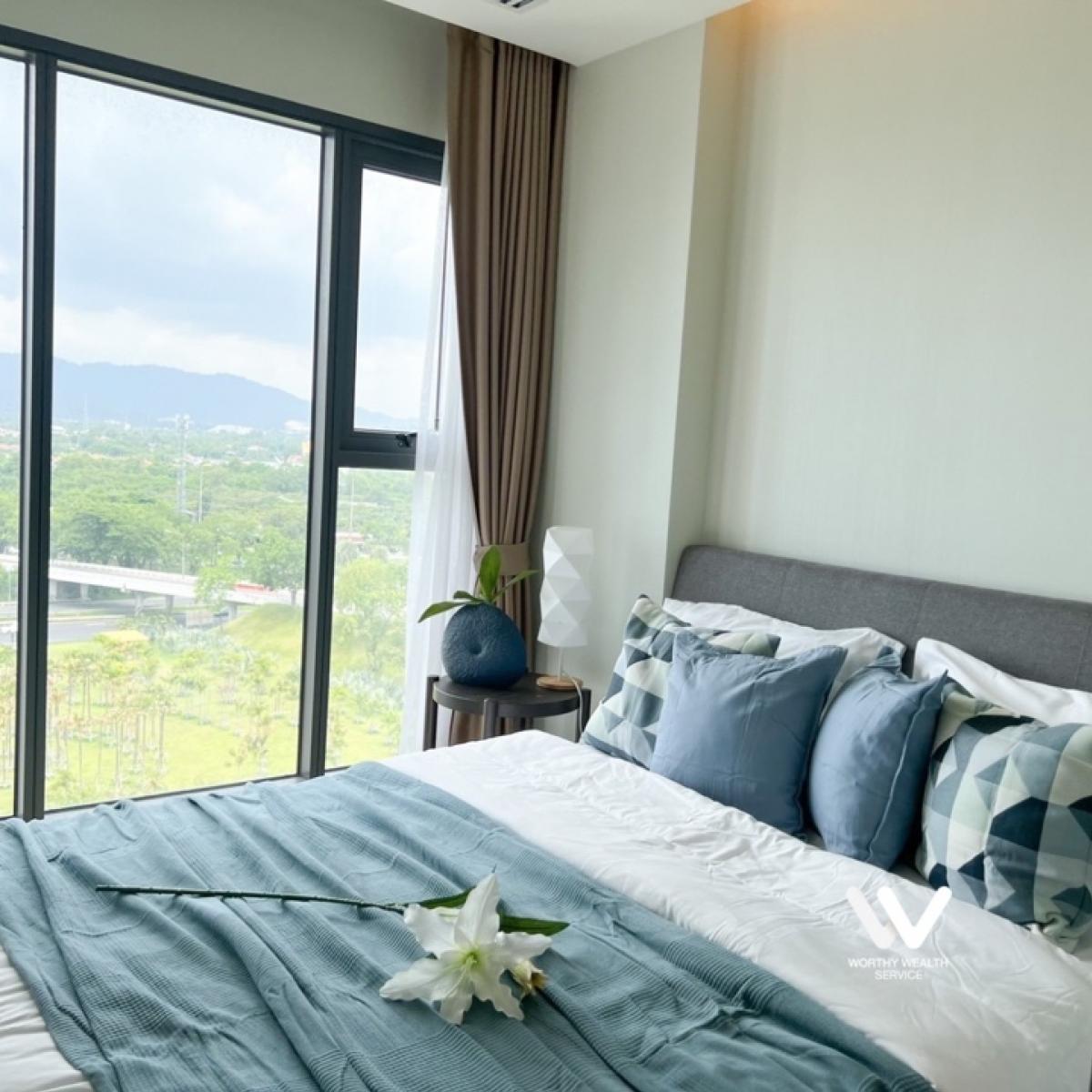 For RentCondoPattaya, Bangsaen, Chonburi : 🔥Close to Central, just reachable🔥 Infinity One Chonburi // Ready to move in condo // Fully furnished + electrical appliances // 12A floor, 32 sq m // 1 bed, 1 bath, 1 living room